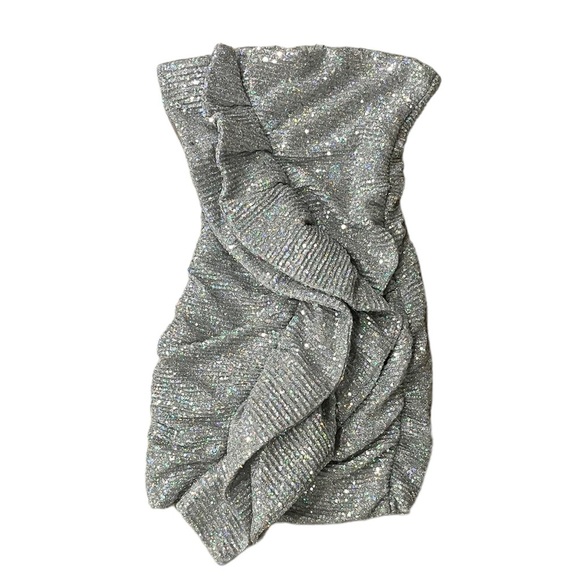 Dresses & Skirts - Silver Sequin Mini Dress - Women’s Size Small
